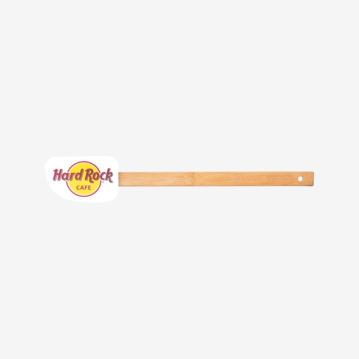 Hard Rock Cafe Logo Spatula in White with Wood Handle image number 1