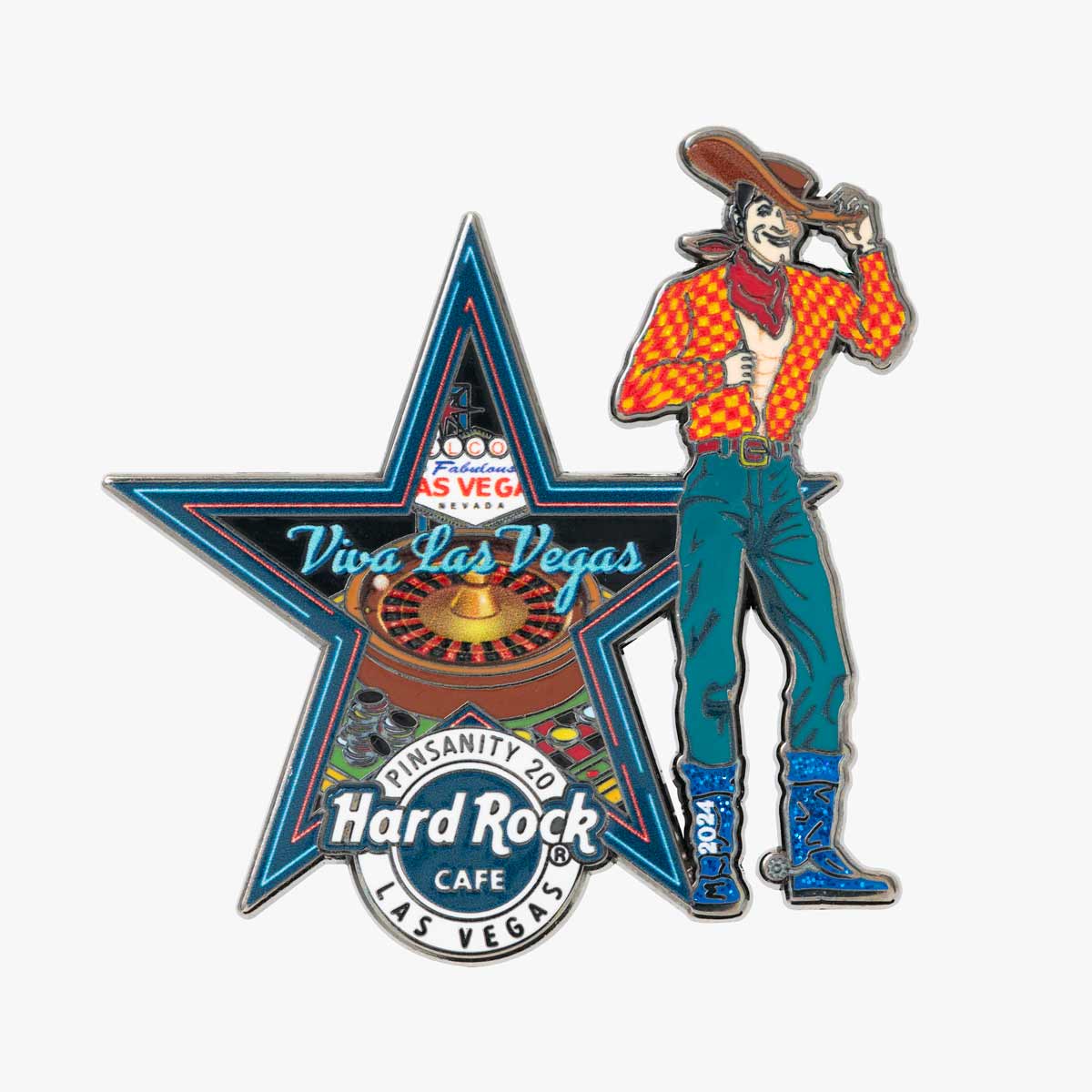 Pinsanity 20th Anniversary Cowboy Las Vegas Pin image number 1