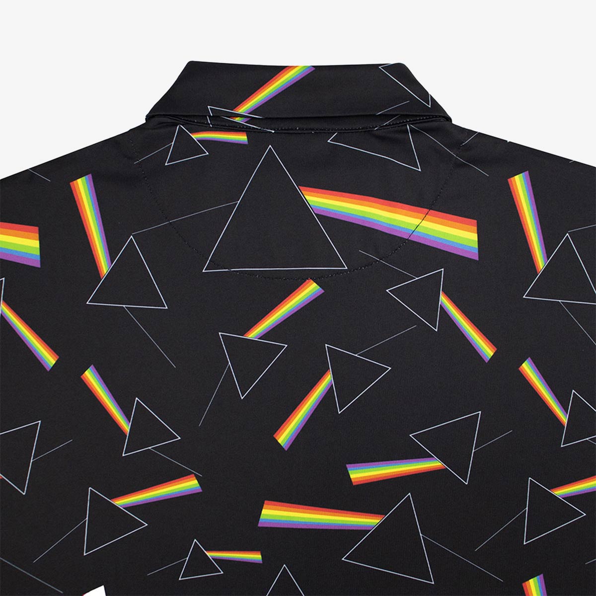 Pink Floyd Dark Side All-Over Prism Polo in Black image number 5