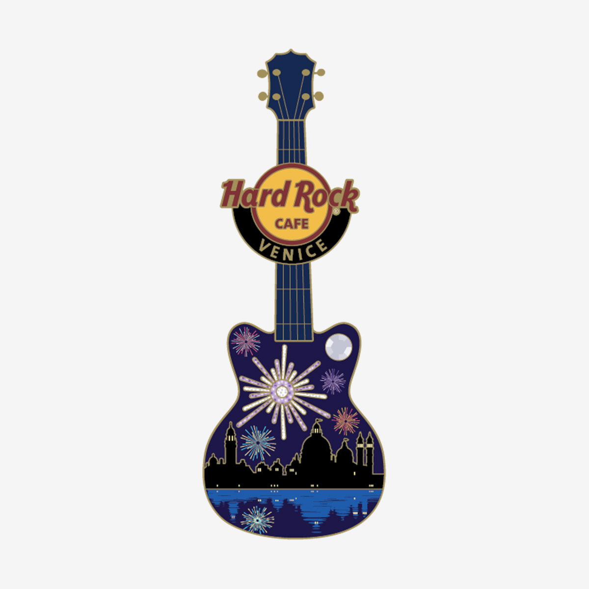 Limited Edition Venice Night Guitar Pin image number 1