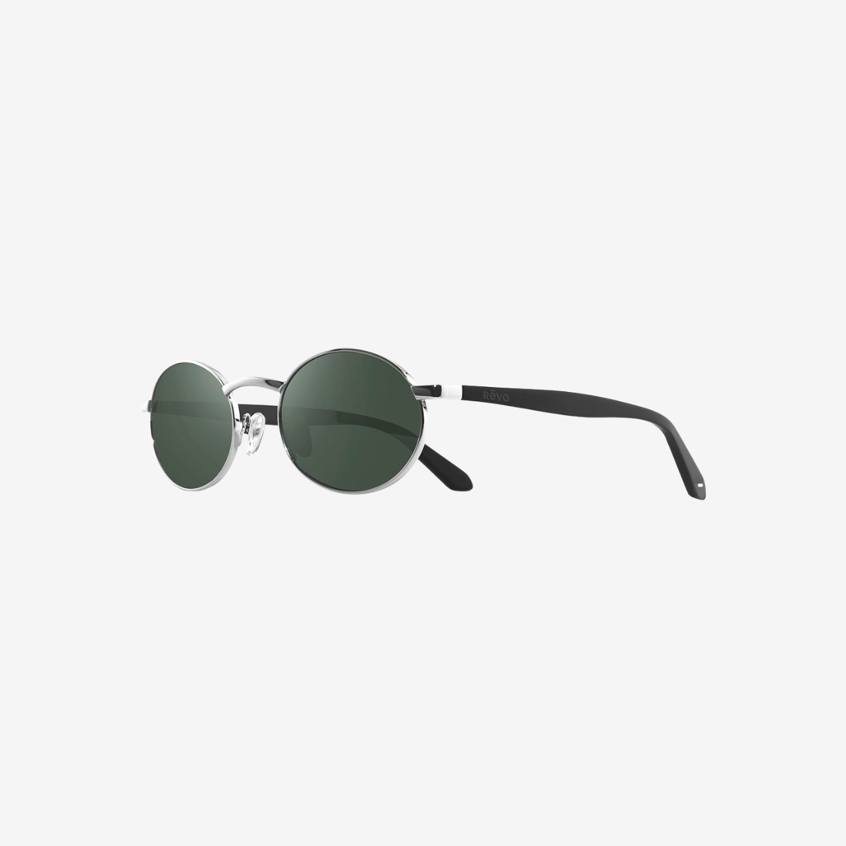 Revo Vintage Oval Chrome Smoky Green Sunglasses image number 2