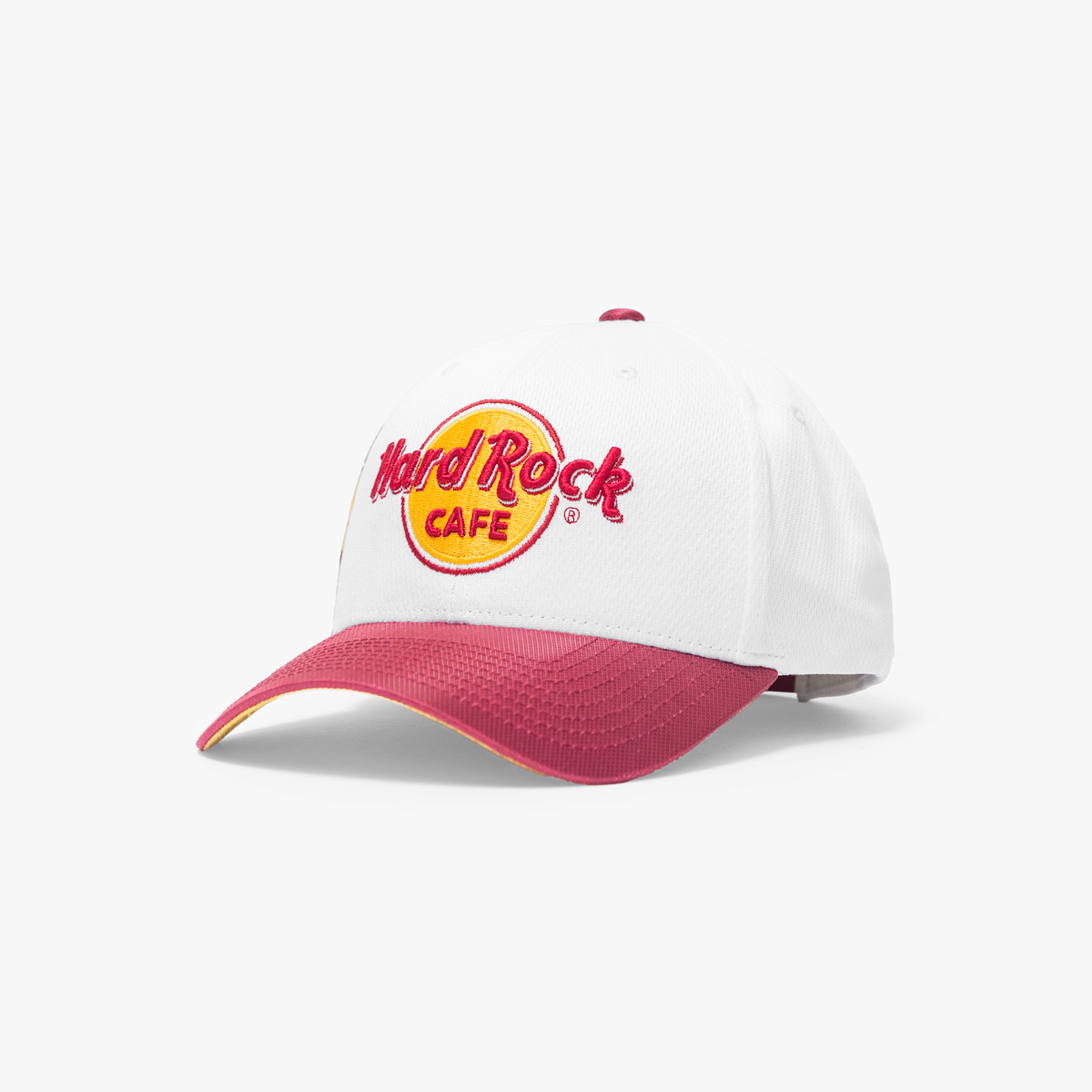 Color Block Crop Logo Hat in White image number 2