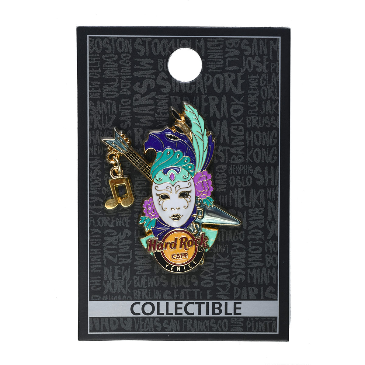 Venice Carnival 3D Mask with Dangle Pin image number 1