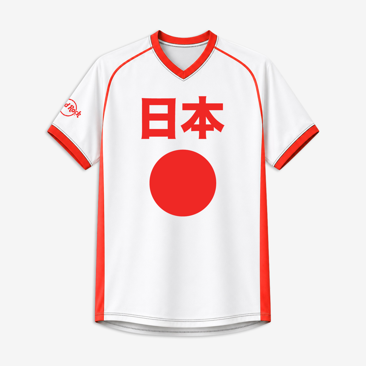Japan Soccer V-Neck Tee in White image number 2