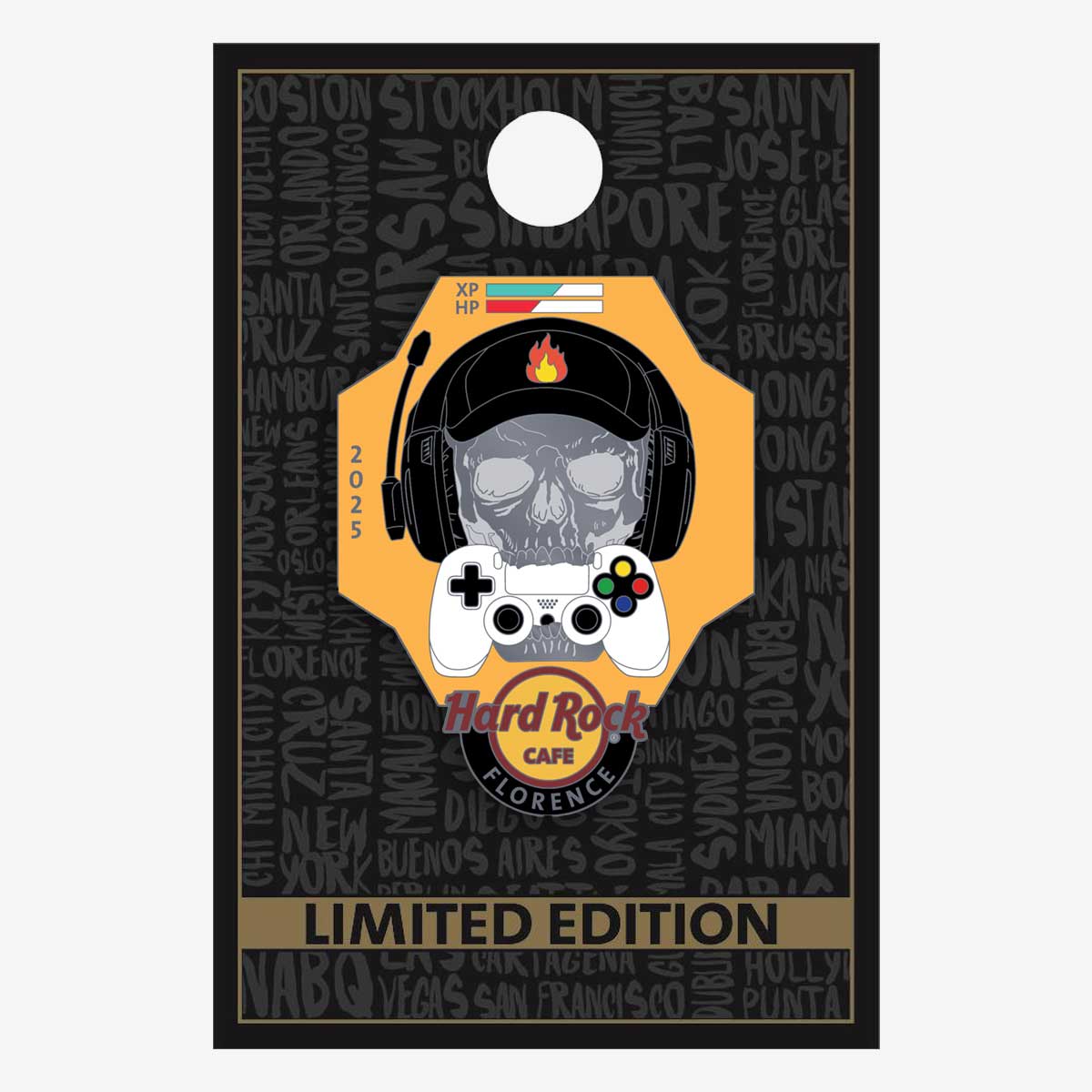 Limited Edition Florence Gaming Skull 2025 Pin image number 2