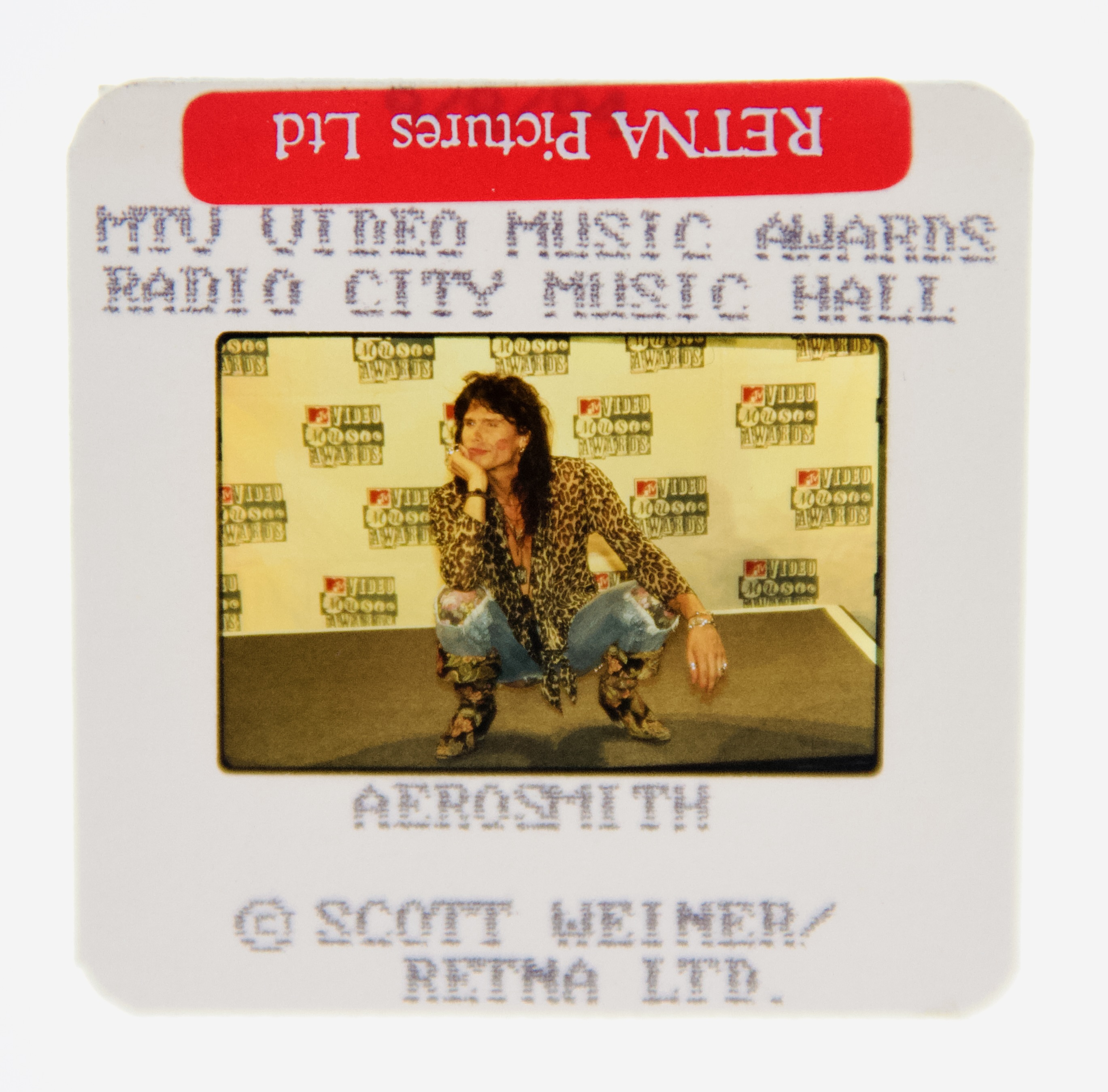 Aerosmith Original 35MM Photograph in Boxed Acrylic Case image number 1