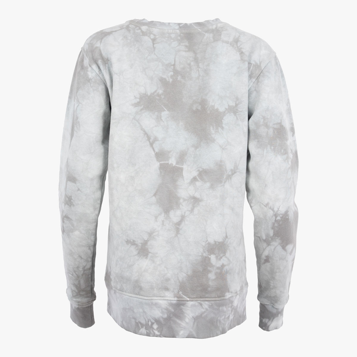 Guitar Company Slim Fit Crewneck Fleece in Washed Cloud Grey with Roses Motif image number 3