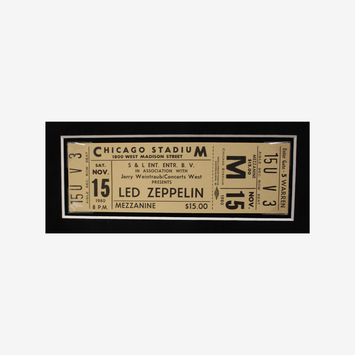 Led Zeppelin Framed Concert Ticket Collage image number 2