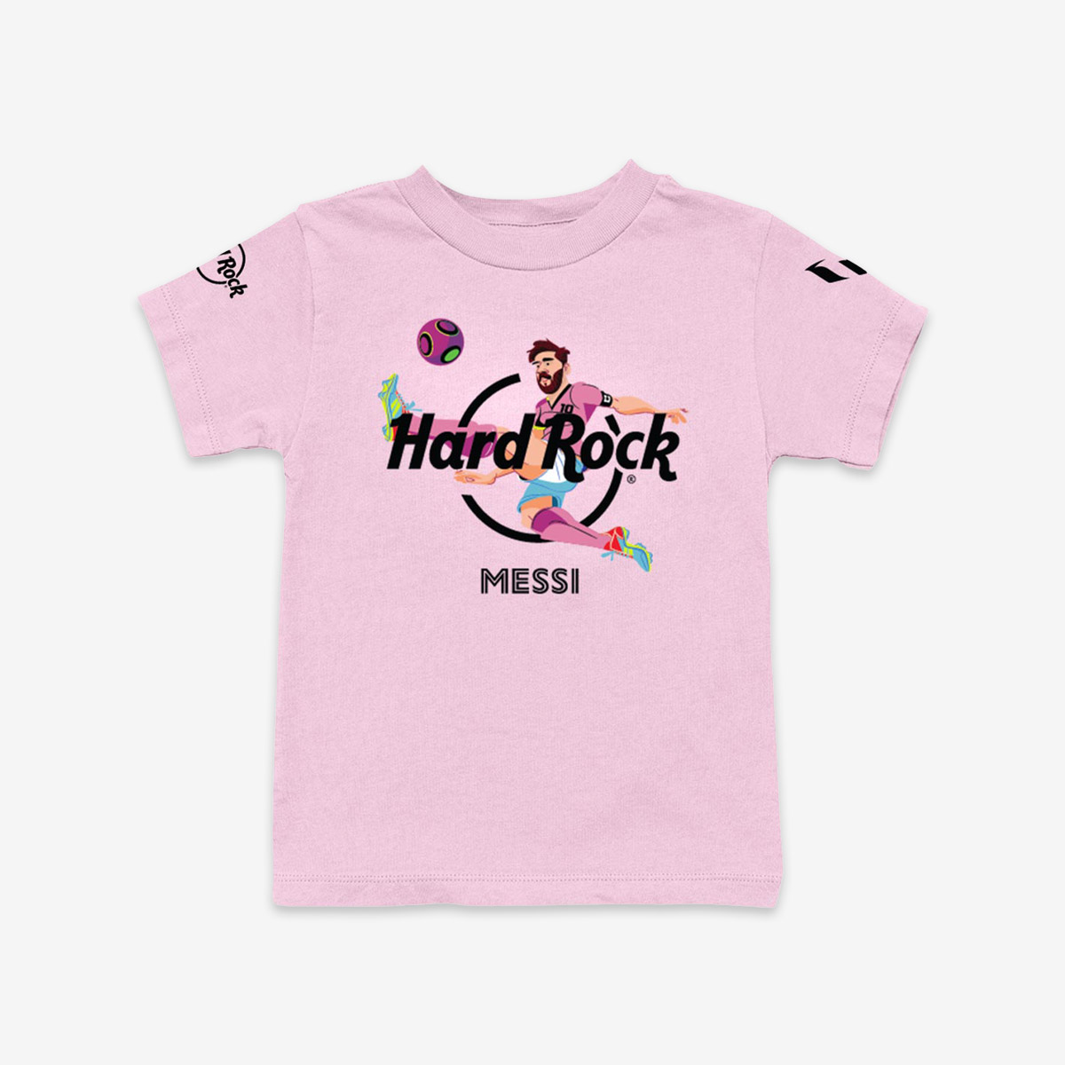 Messi x Hard Rock Kids Tee in Pink image number 4