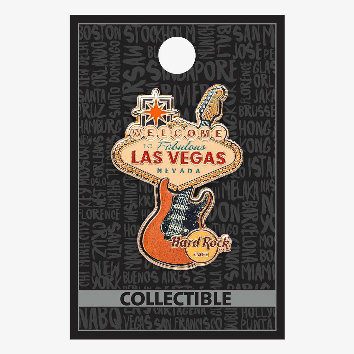 Collectible Las Vegas Welcome Guitar Pin image number 2