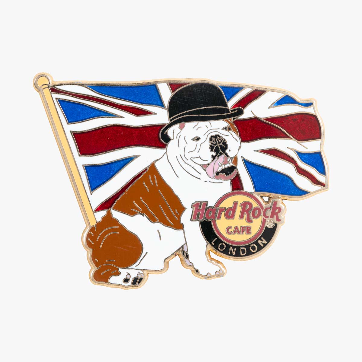 London Bulldog with Flag Pin image number 1