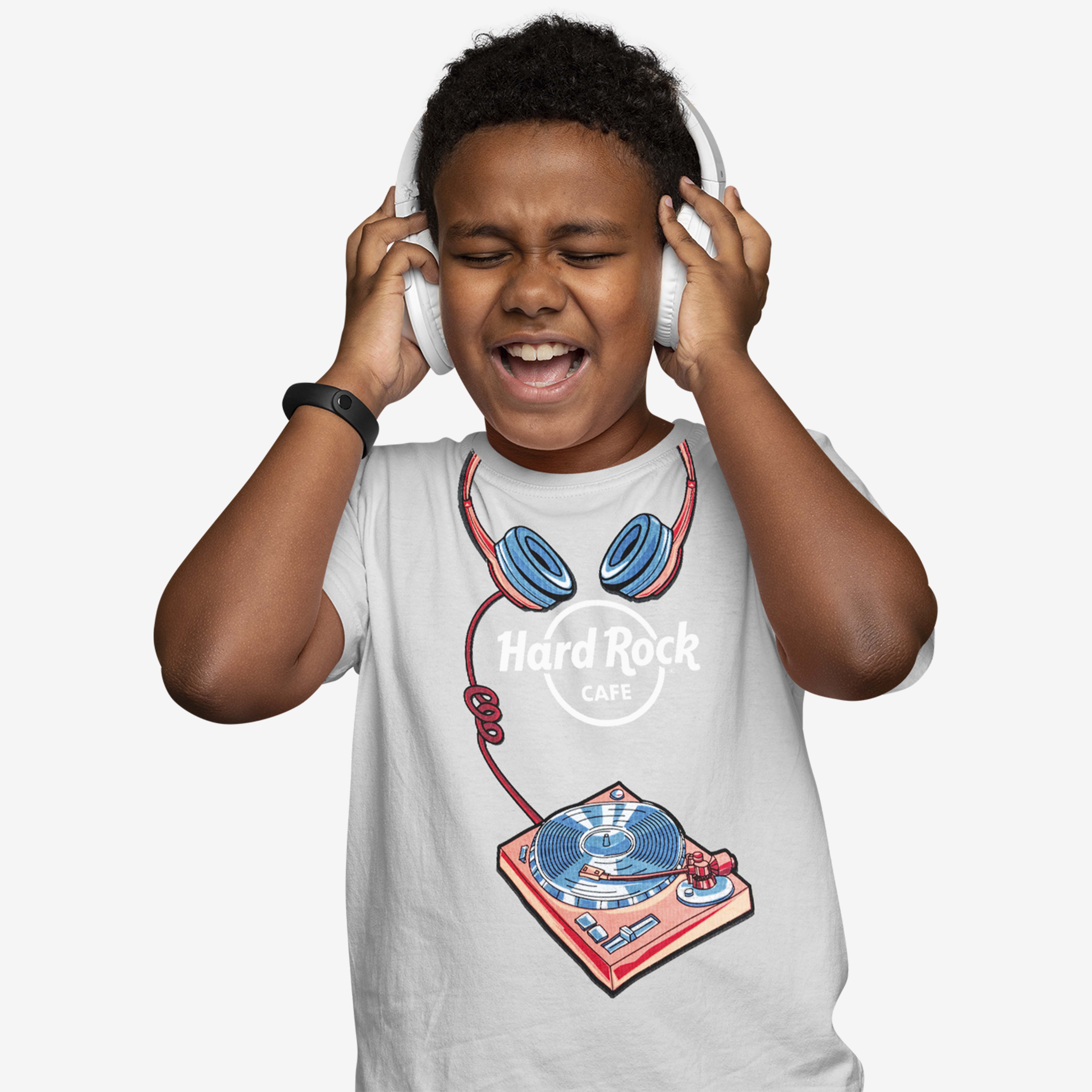 Rock Kids Headphones Logo Tee in Gray image number 2