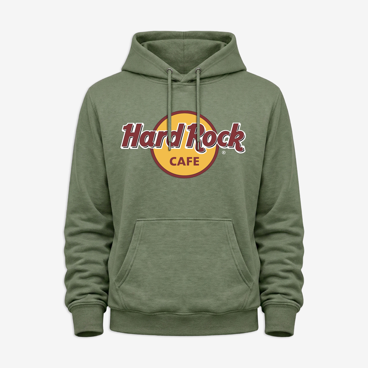 High Def Classic Logo Fleece Hoodie in Olive image number 2