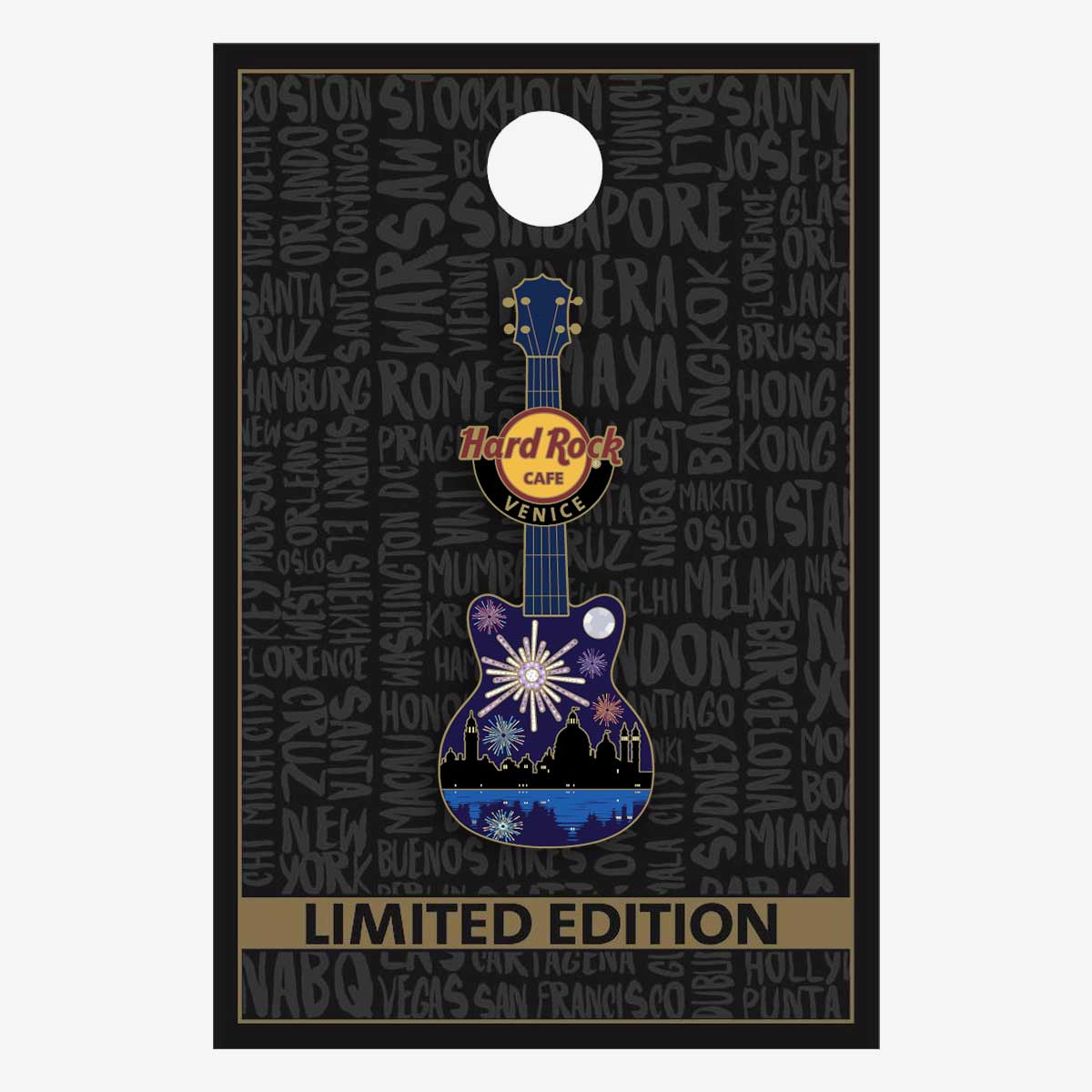 Limited Edition Venice Night Guitar Pin image number 2