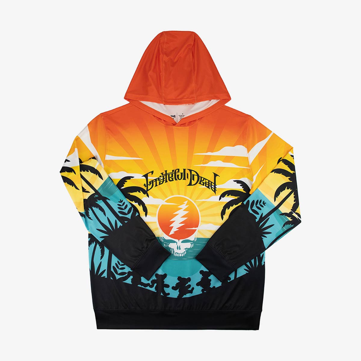 Grateful Dead Rising Sun UPF50 Hoodie in Tie-Dye Orange image number 4