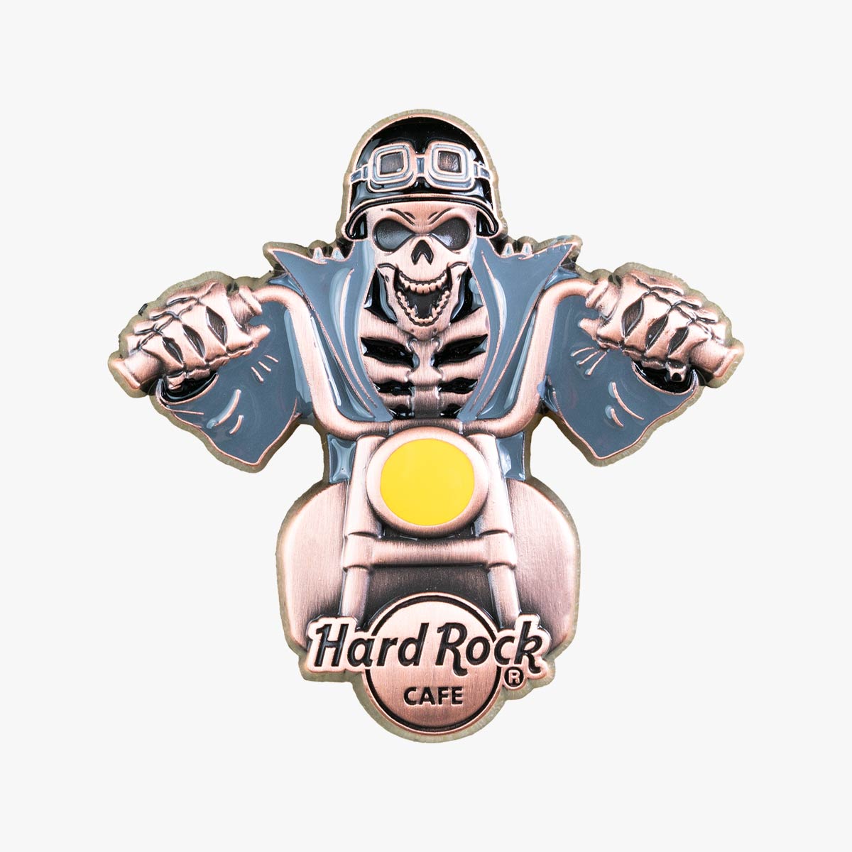 3D Biker Series Chopper Skull Pin image number 1