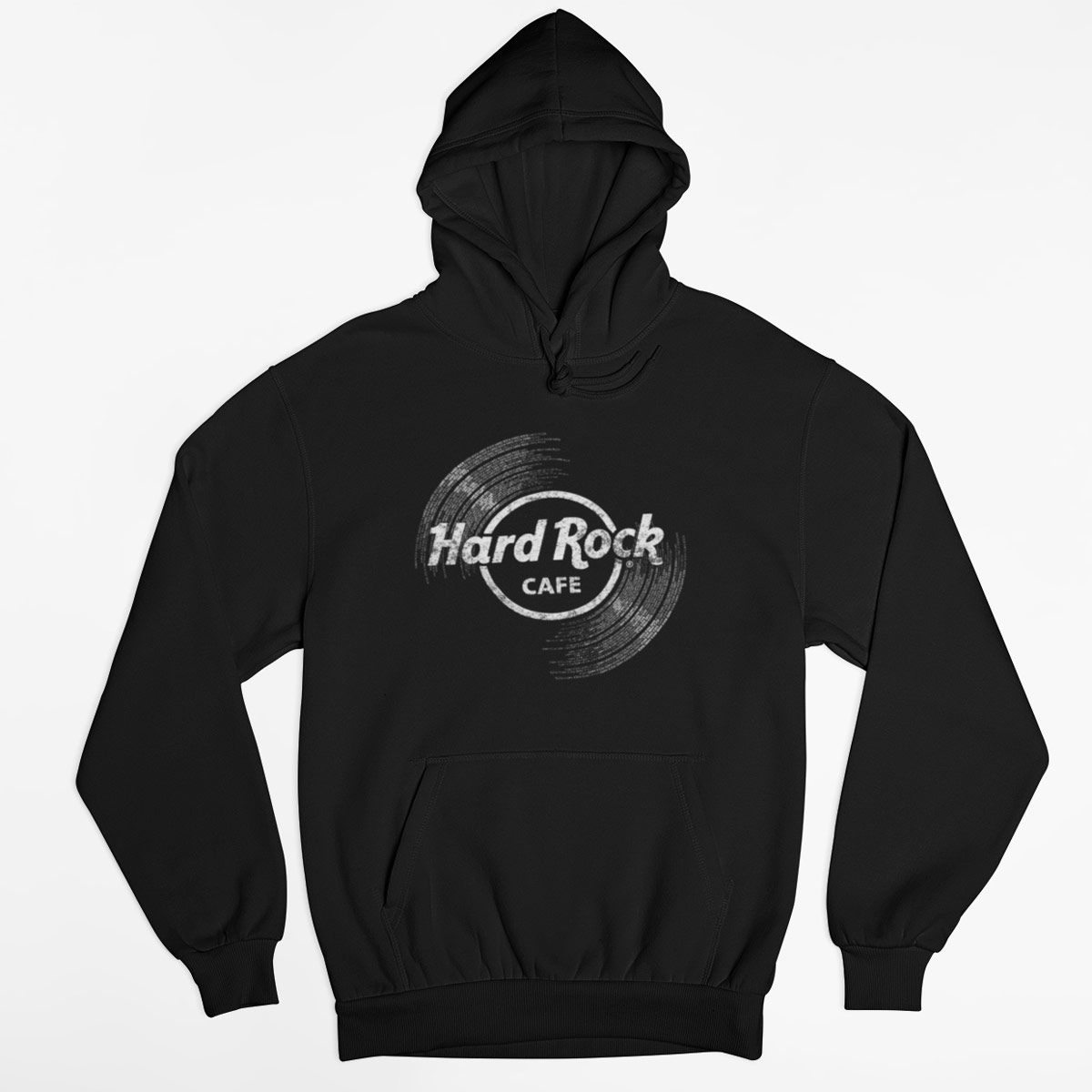 Hard Rock Vinyl Logo Unisex Hoodie in Black image number 1