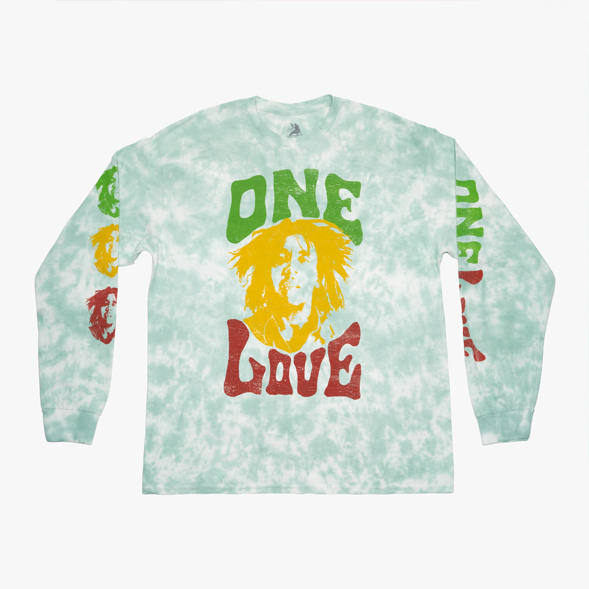 Bob Marley Adult Fit Long Sleeve One Love Tee Green image number 2