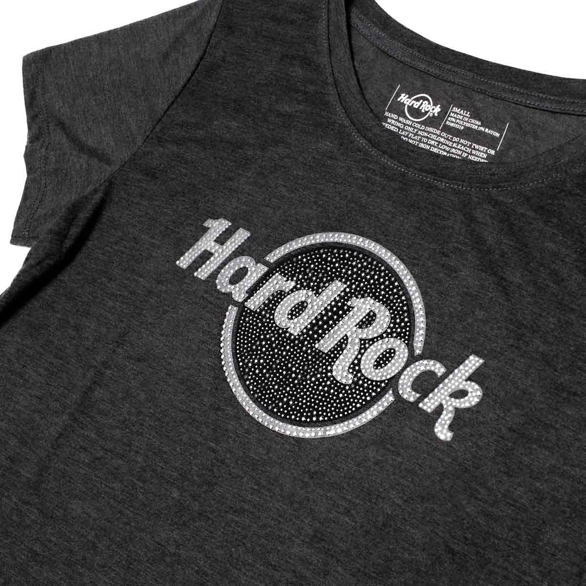 Hard Rock Rhinestones Logo Shortsleeve Crewneck T-Shirt image number 4