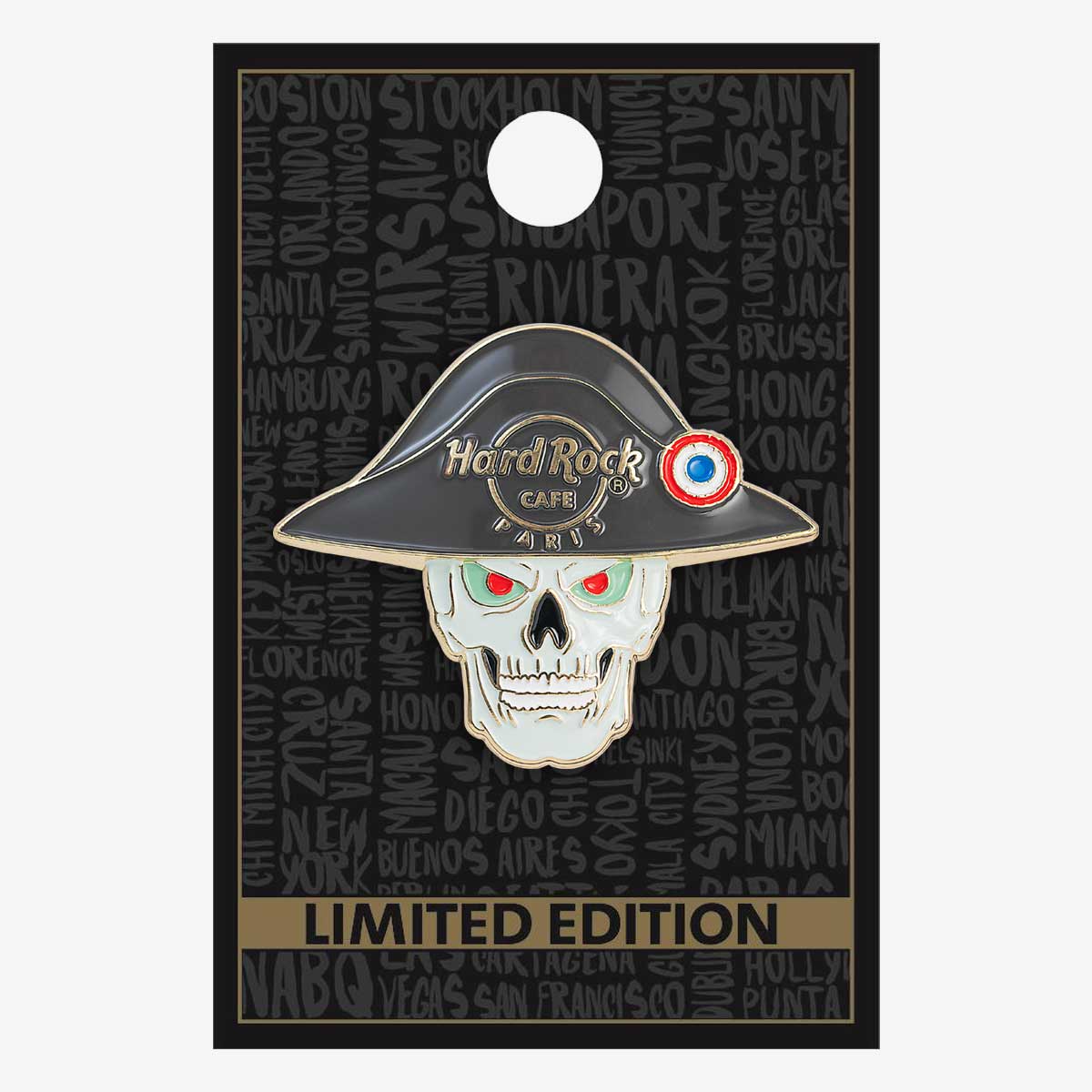 Limited Edition 3D Bona Skull Paris Pin image number 2