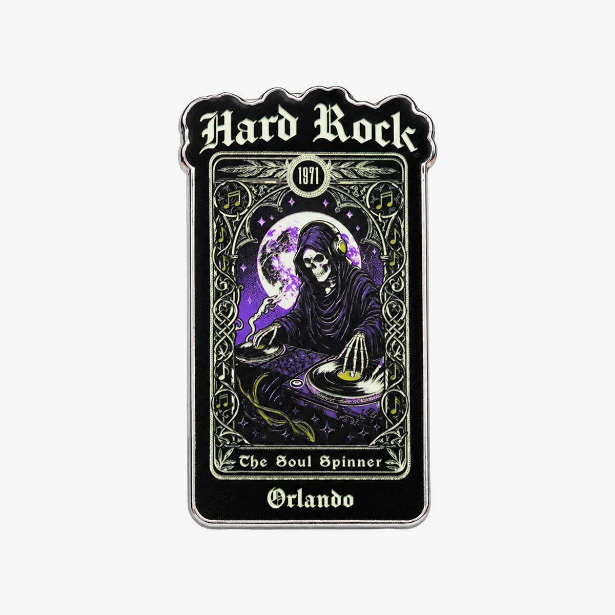 Limited Edition Orlando Halloween Tarot Glow Card Pin image number 1