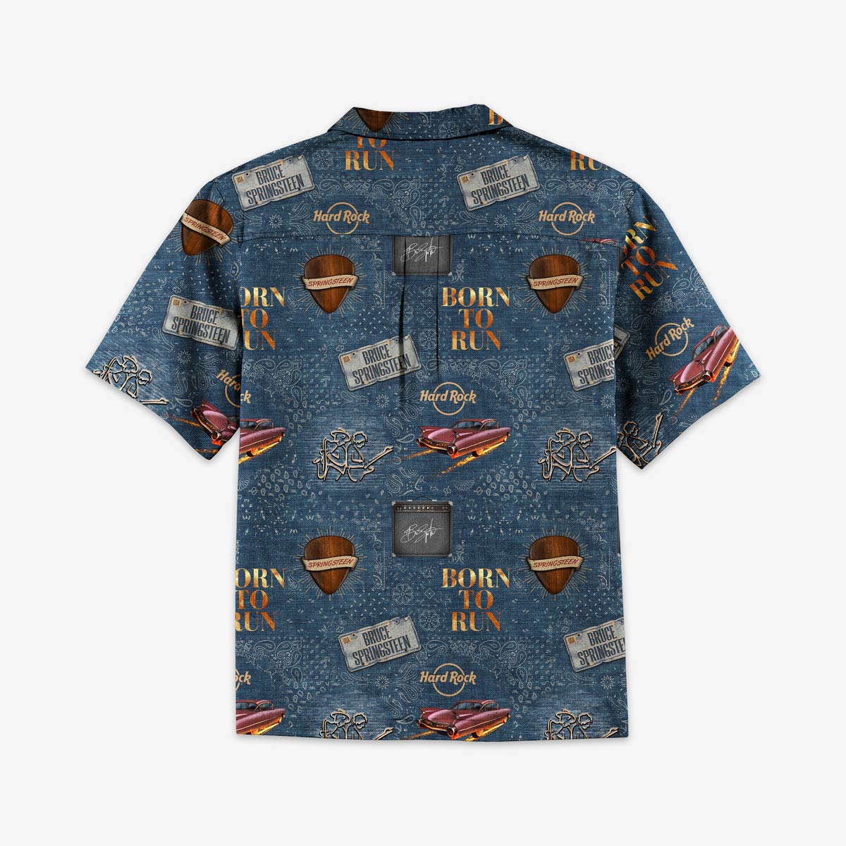 Adult Fit Camp Springsteen Button Shirt in Blue image number 2