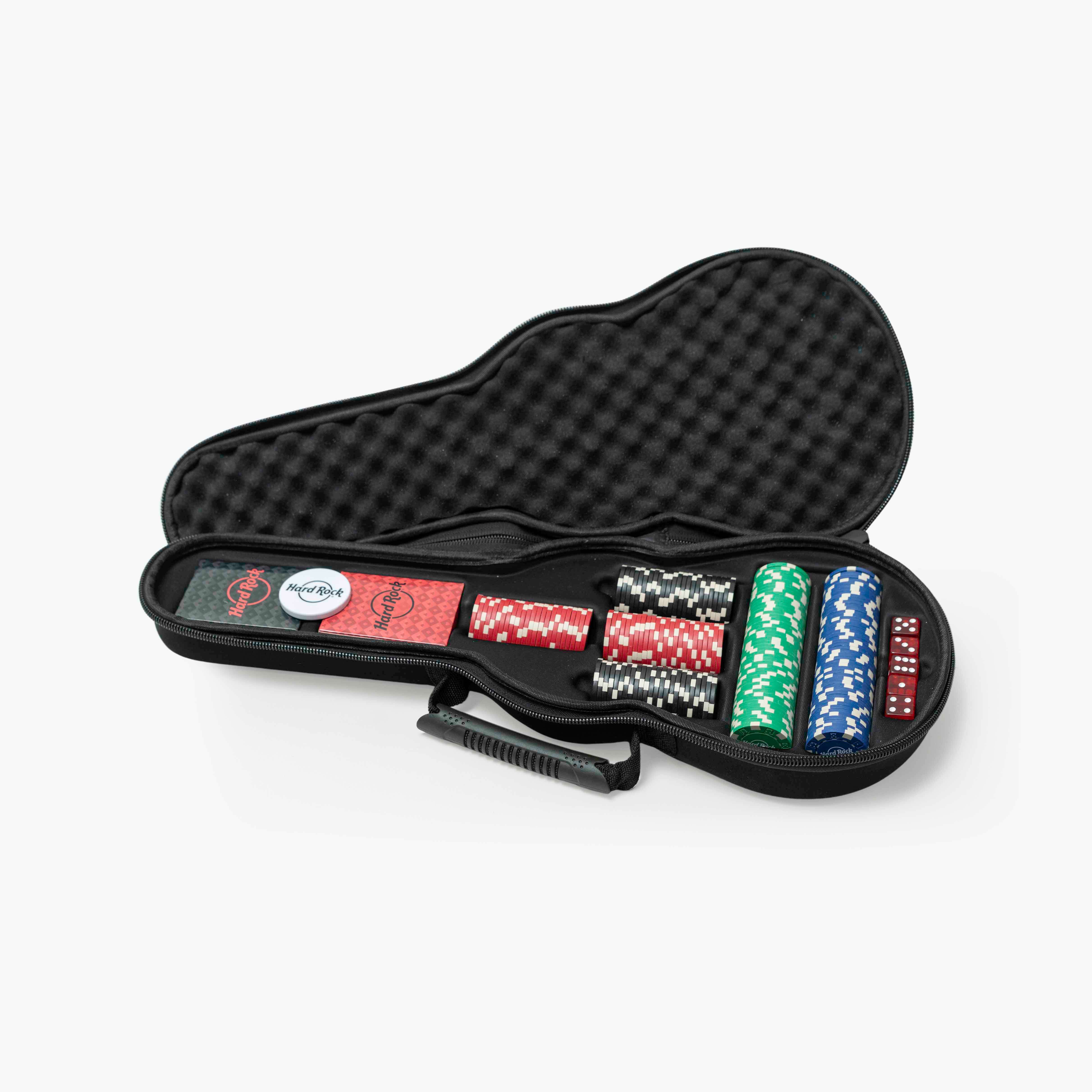 Embossed Neoprene Guitar Case Poker Set image number 1